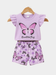 Butterfly Purple T-shirt And Shorts Set