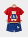 Teddy Red T-shirt And Shorts Set
