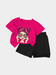Pink Girls T-shirt And Shorts Set
